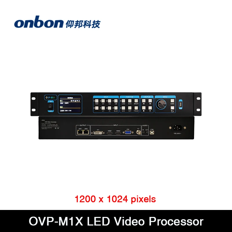 Onbon OVP-M1X светодиодный видеопроцессор/для Светодиодный экрана дисплея 1200x1024 пикселей работает с приемной картой, HDM I, DVI , VGA , CV