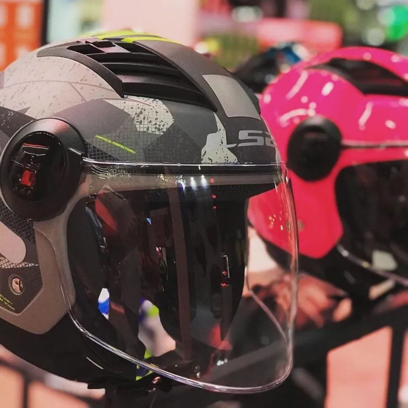 3/4 шлем LS2 с открытым лицом мотоциклетный полуперекрывающийся большого размера