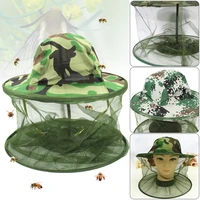 anti bee hat mosquito outdoor net hat fishing sunscreen camouflage beekeeping hat shawl mens and momens hats anti mosquito