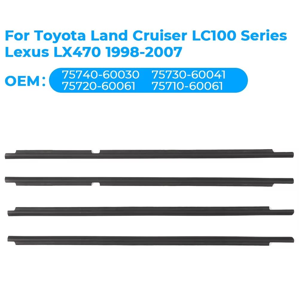 Фото Уплотнитель дверного ремня, накладка для Lexus LX470 98-07, уплотнительная лента для оконного стекла для Toyota Land Cruiser LC100 Series №4