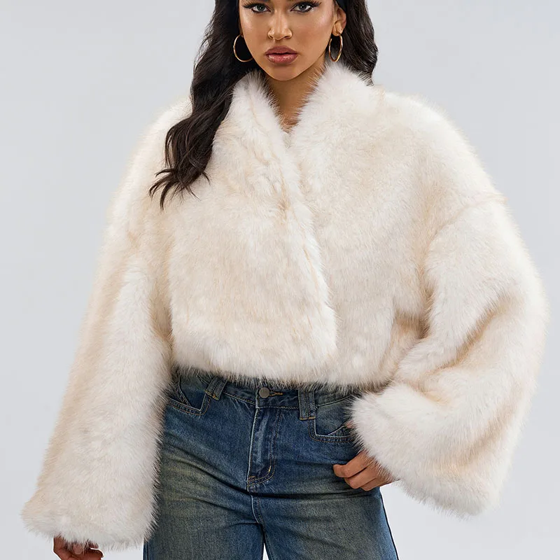 Мех и искусственный мех 2024 новая модная женская шуба зимняя винтажная