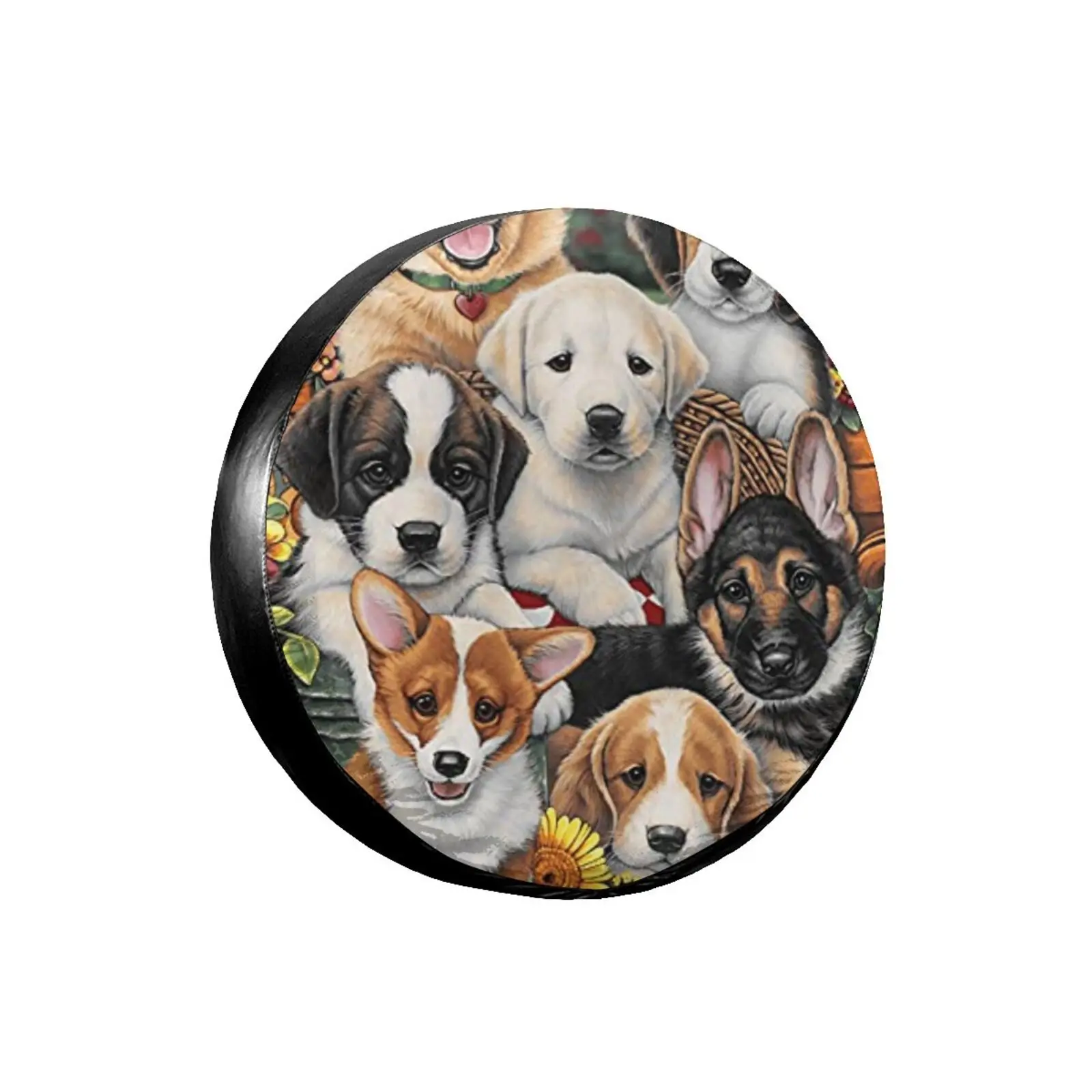 

3D Printed Dog Spare Tire Cover Waterproof Dust-Proof UV Sun Wheel Tire Cover Fit for ,Trailer,