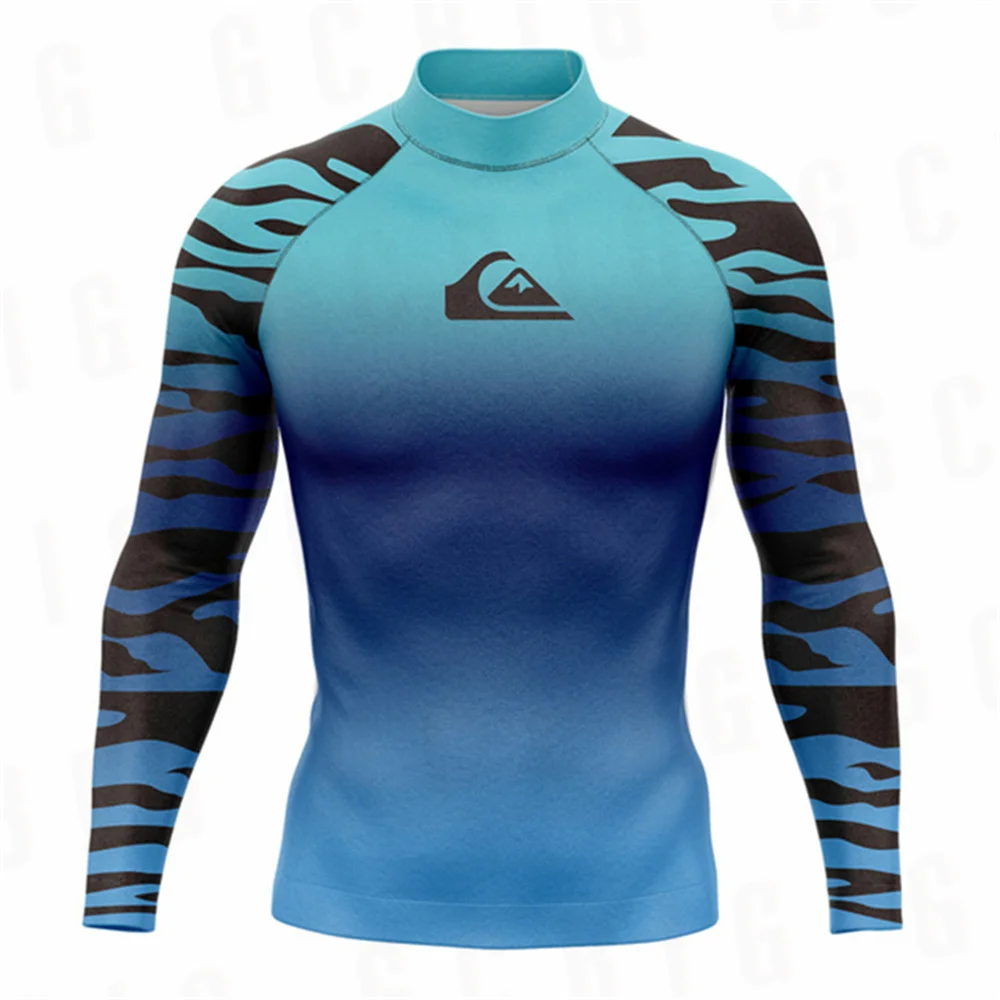 Men Summer UV Protection Tights Boy Rashguard Long Sleeve Swimsuit Rash Guard Quick Dry Surf T-Shirt Swimming Diving Suits Swim