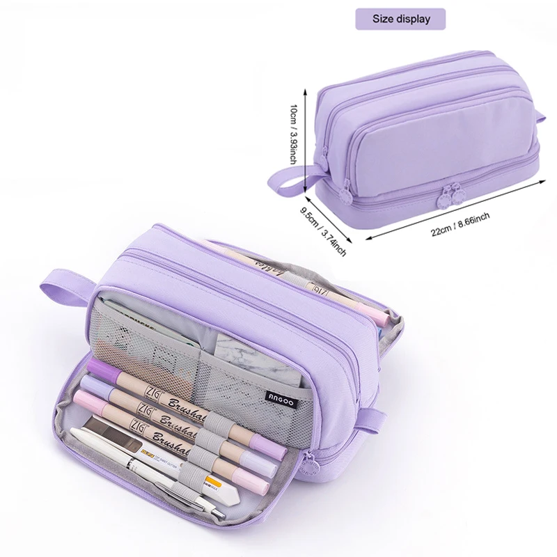 Case Pen Bag School Student Pencil Cases Cosmetic Bag Stationery Organizer Office Supply