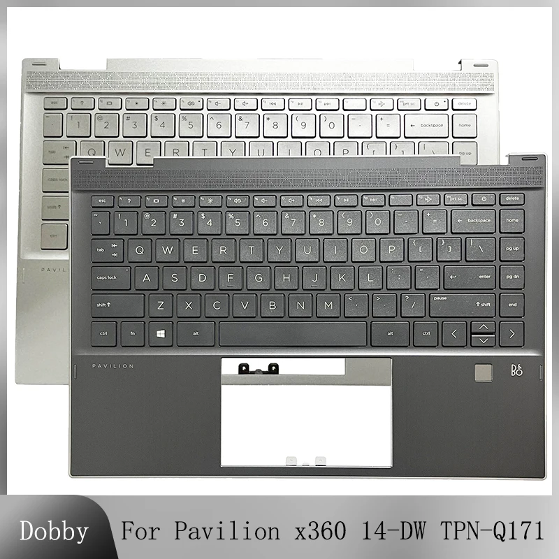 NEW For HP Pavilion X360 14-DW TPN-Q171 Notebook Top Case Upper Palmrest Cover Laptop Keyboard Replacement L96518-001 L96530-001