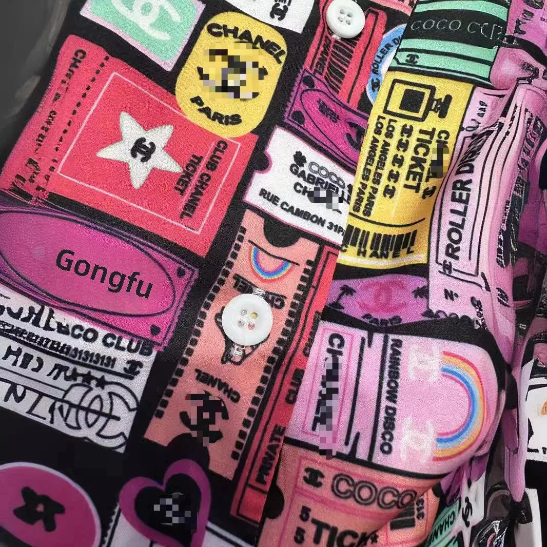 Overstock модный французский бренд с прямой струйной печатью винтажный стиль одежда