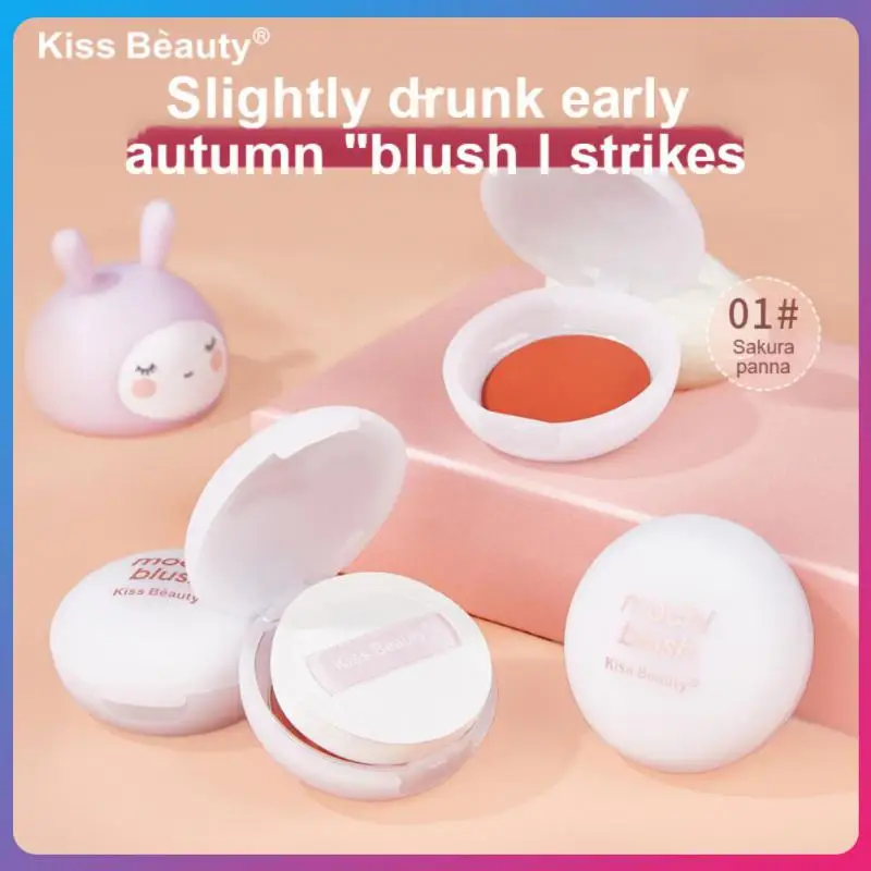 

Cheek Rouge Natural Cheek Tint Cute Portable Blush Palette Face Blush Face Contour Blush 3 Colors Marshmallow Puff Blush Cream