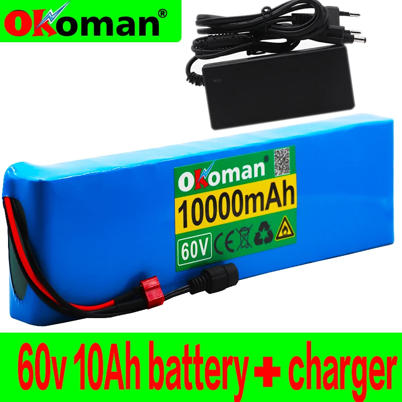 16s2p 60V10AH 1000W Lithiumion Battery 67.2V 10Ah Electric Bike Wheelchair E Motorcycle Battery+Charger |