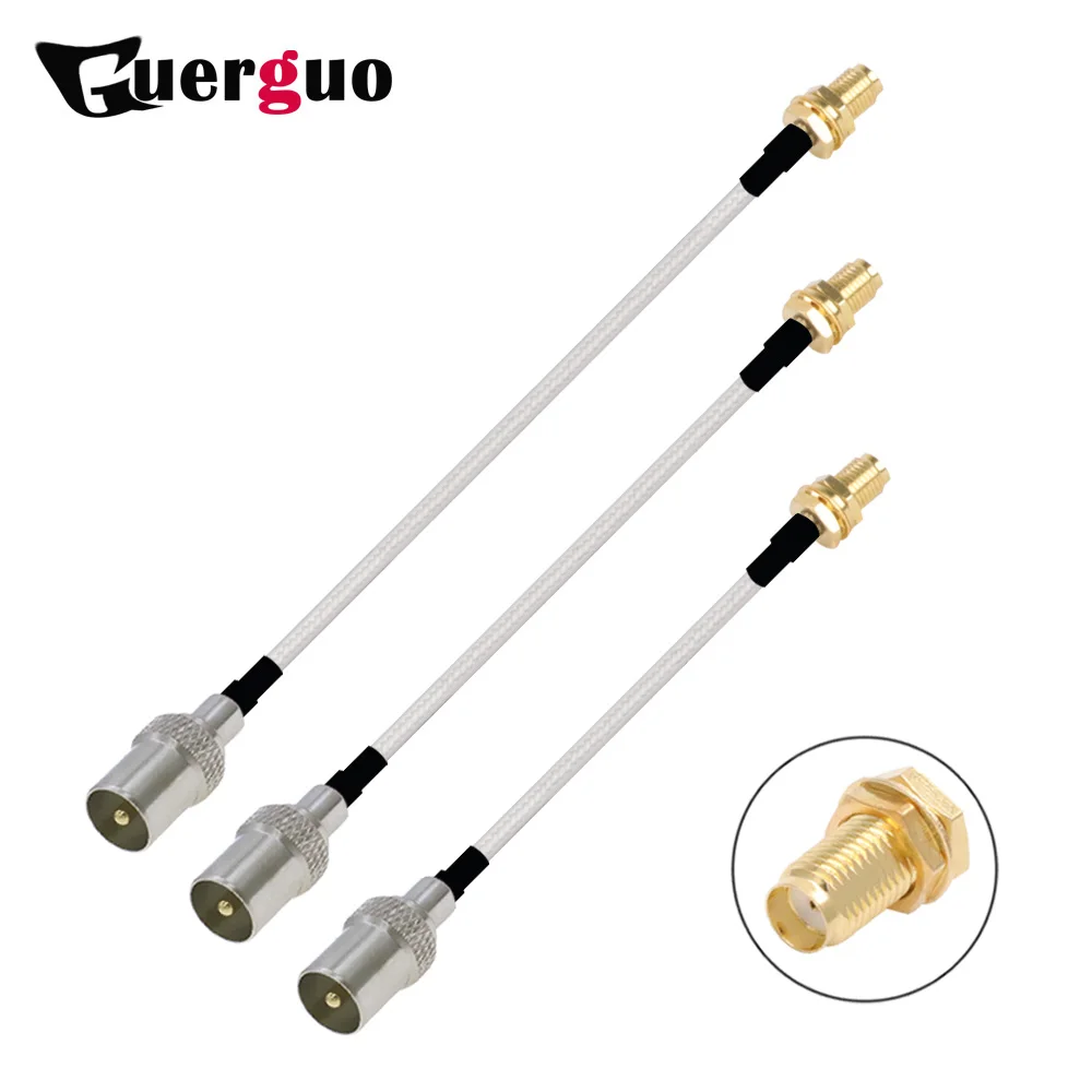 

1PC SMA Female to TV IEC PAL DVB-T Male Right Angle RF Coaxial Cable TV to SMA RG316 Pigtail Cable for WIFI GSM GPS System
