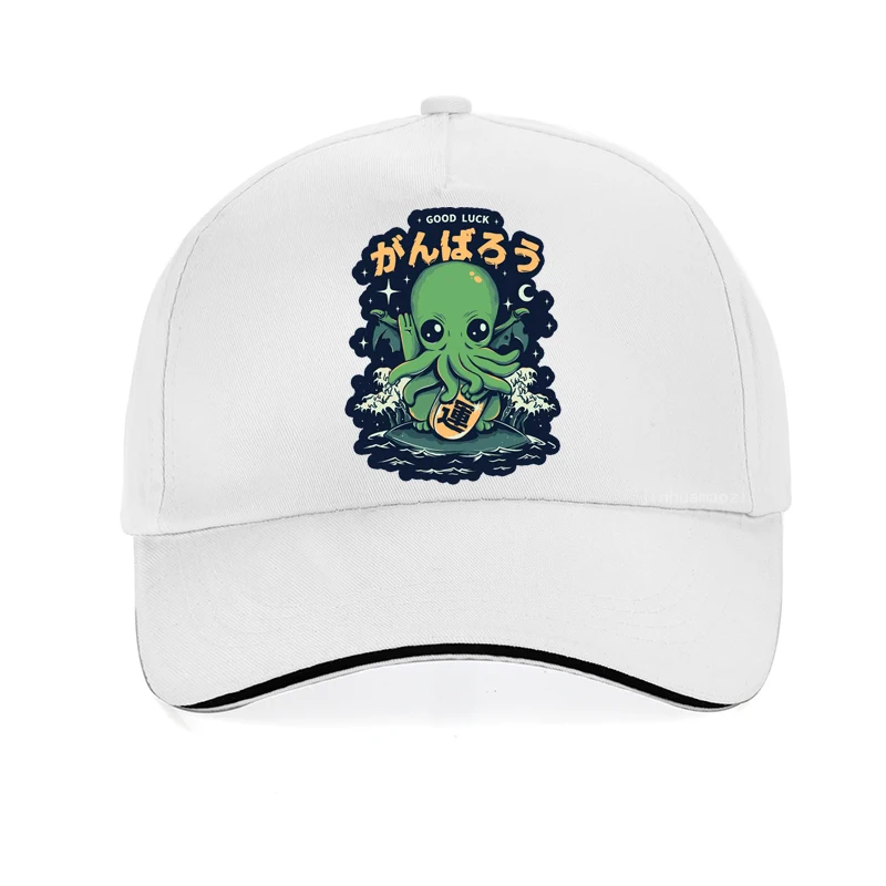 Фото Бейсболка Good Luck Cthulhu Cuttlefish, летняя, унисекс, для гольфа, с изображением осьминога Лавкрафта, регулируемая, с застежкой-клипсой №4