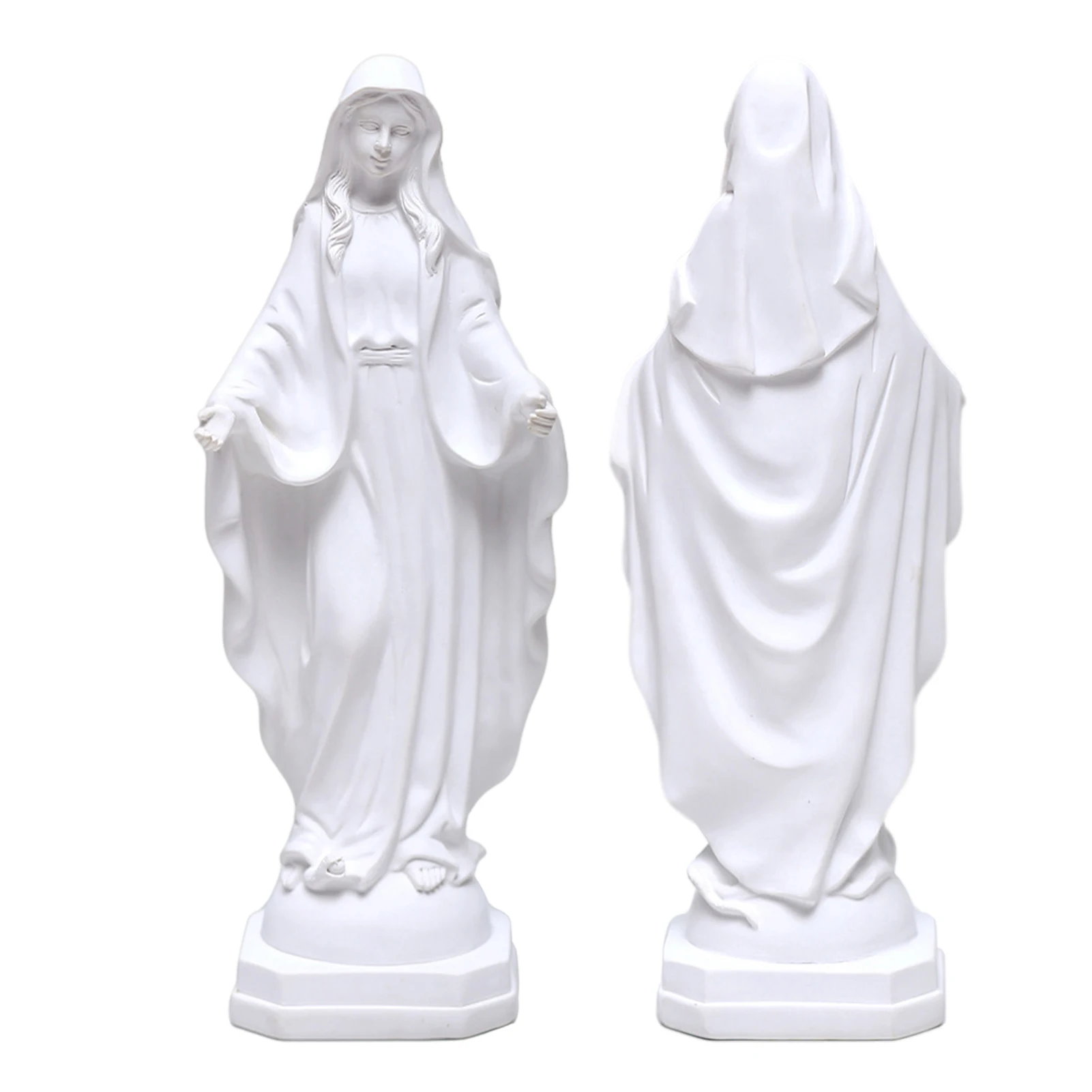 

Virgin Mother Mary Statue Natural Appearance Blessed Virgin Mary Sculpture Religious Garden Statues Desk Decor White