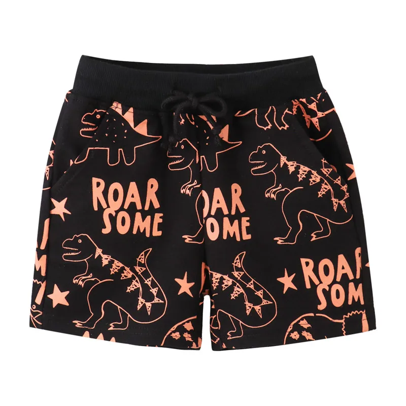 

Jumping Meters 2-7T Summer Boys Shorts Dinosaurs Print Drawstring Baby Boys Girls Short Pants Cute Fashion Wear Kids Trousers