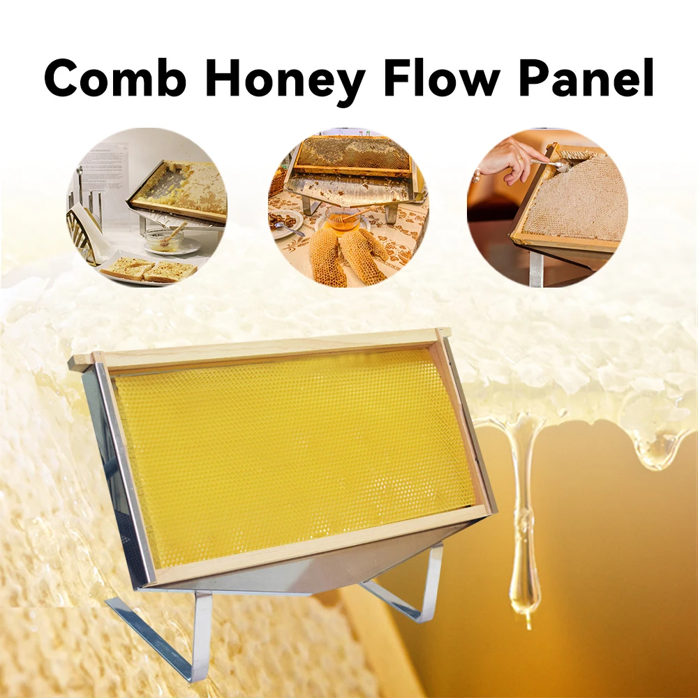 Restaurant Stainless Steel Honey comb Panel Comb Honey Flow Panel Household Honey Flow Jar Flow Honey Shelf