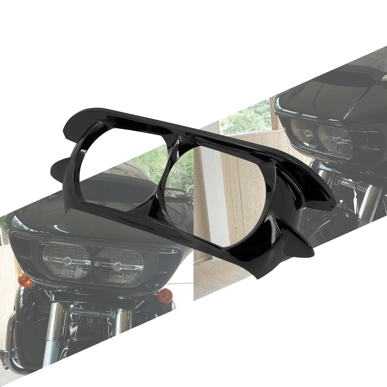 

Мотоциклетная рамка, крышка экрана, двойной обтекатель фары, накладка на фару для Harley Touring CVO Road Glide FLTRX FLTRXSE FLTRU 2015-23