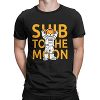 mens clothing shib to the moon cotton tops humor short sleeve crew neck tees gift idea t shirt