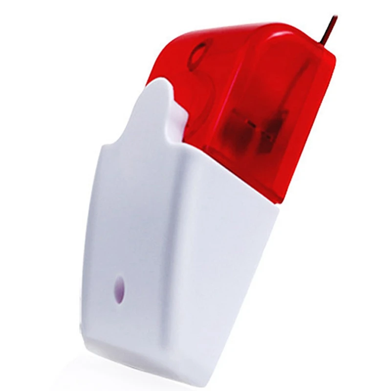 

Wired Strobe Siren Durable 12V Sound Alarm Flashing Light Strobe Siren For 99 Zones PSTN/GSM Wireless Security Alarm