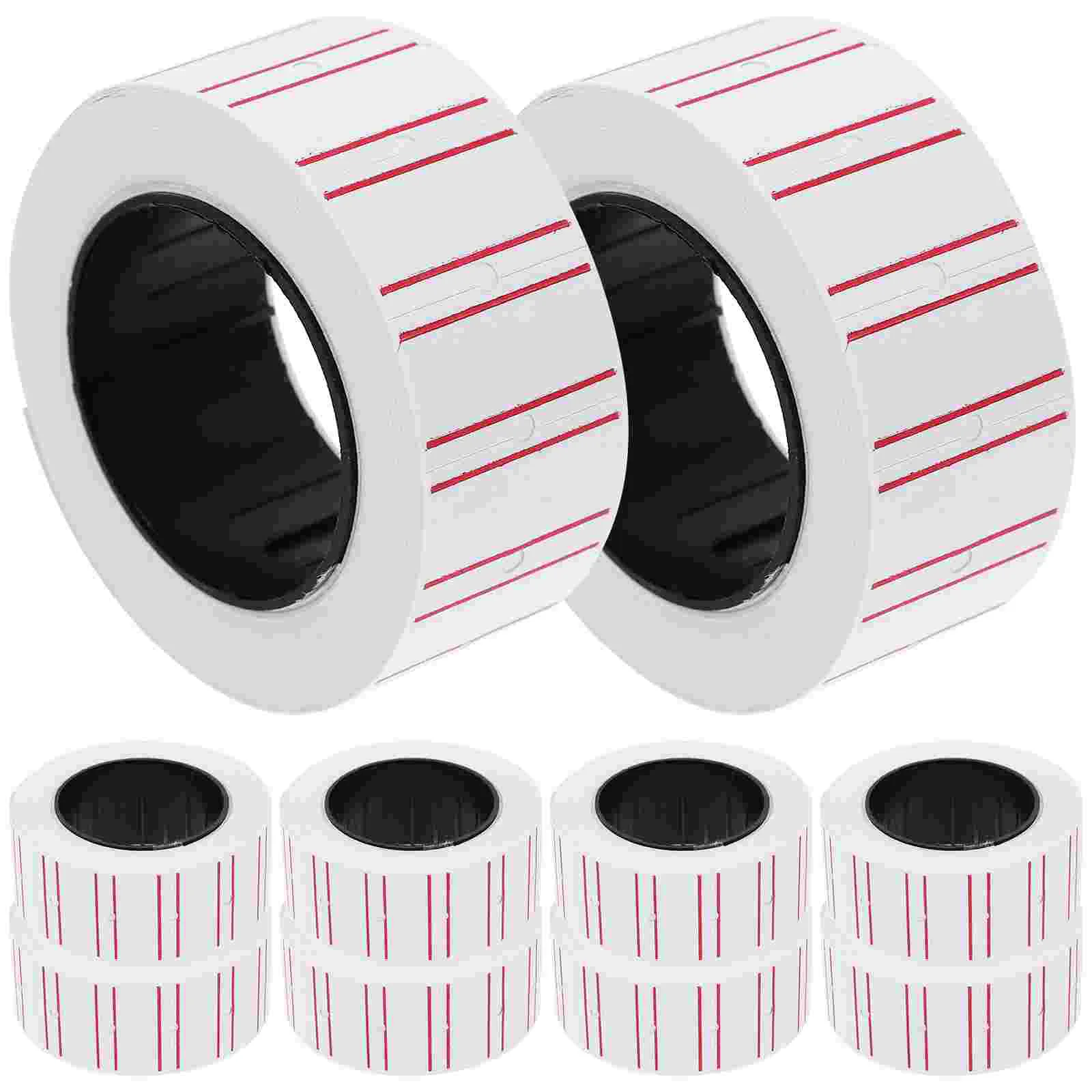 

10 Rolls Labels Price Decal Cost Tag Sticker Stickers Adhesive Paper Tags