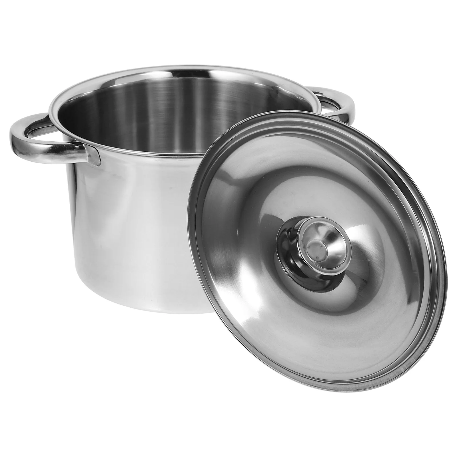 

Simmering Pot Covered Stockpot Soup Oil Storage Boiling Pan Stainless Steel Kitchen Stew Cooking Household