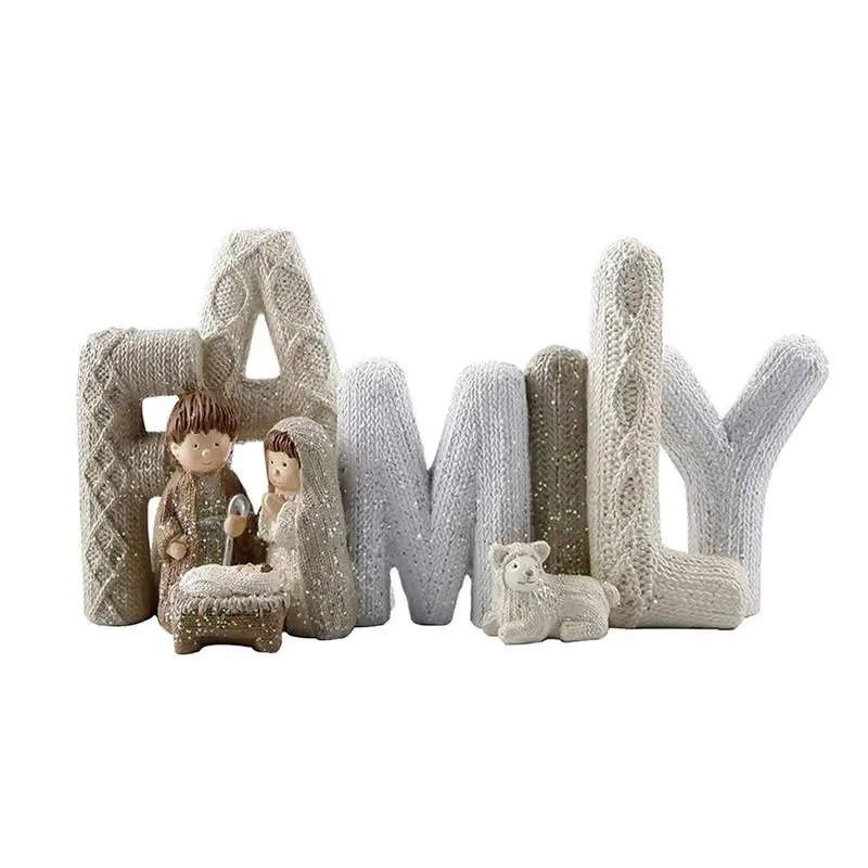 

Семейная любовь, восхитительное искусственное украшение, Рождественский Декор, элегантный набор для рождества, домашнее украшение, священ...