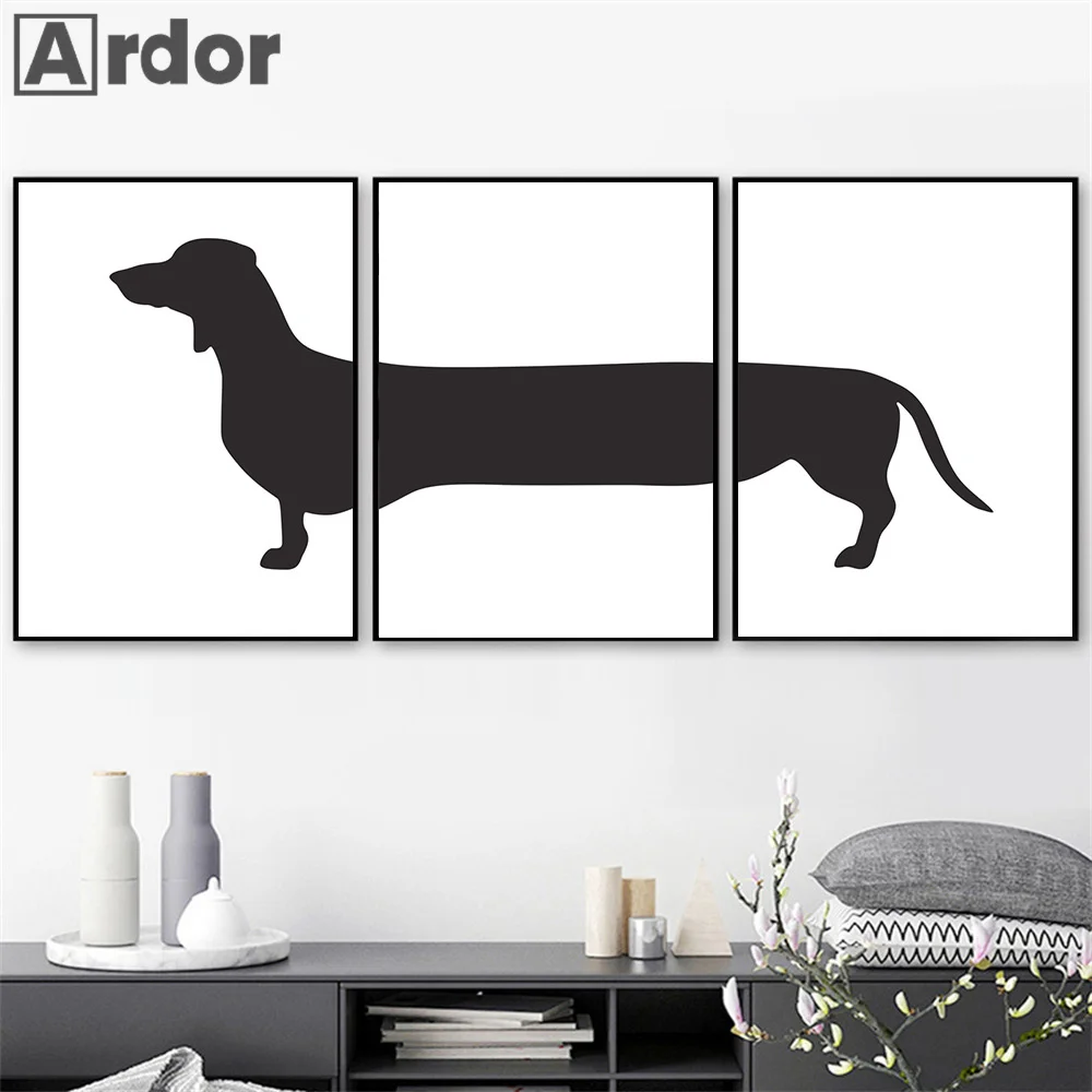 

Настенная Картина на холсте «такса» с изображением собаки