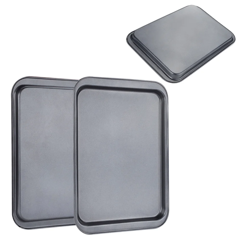 

2pcs 14- inch Bakeware Pan Set Nonstick Bakeware Pans Cookie Sheets Sheets for Bakery Diy Home Kitchen Welding gloves Oven tray