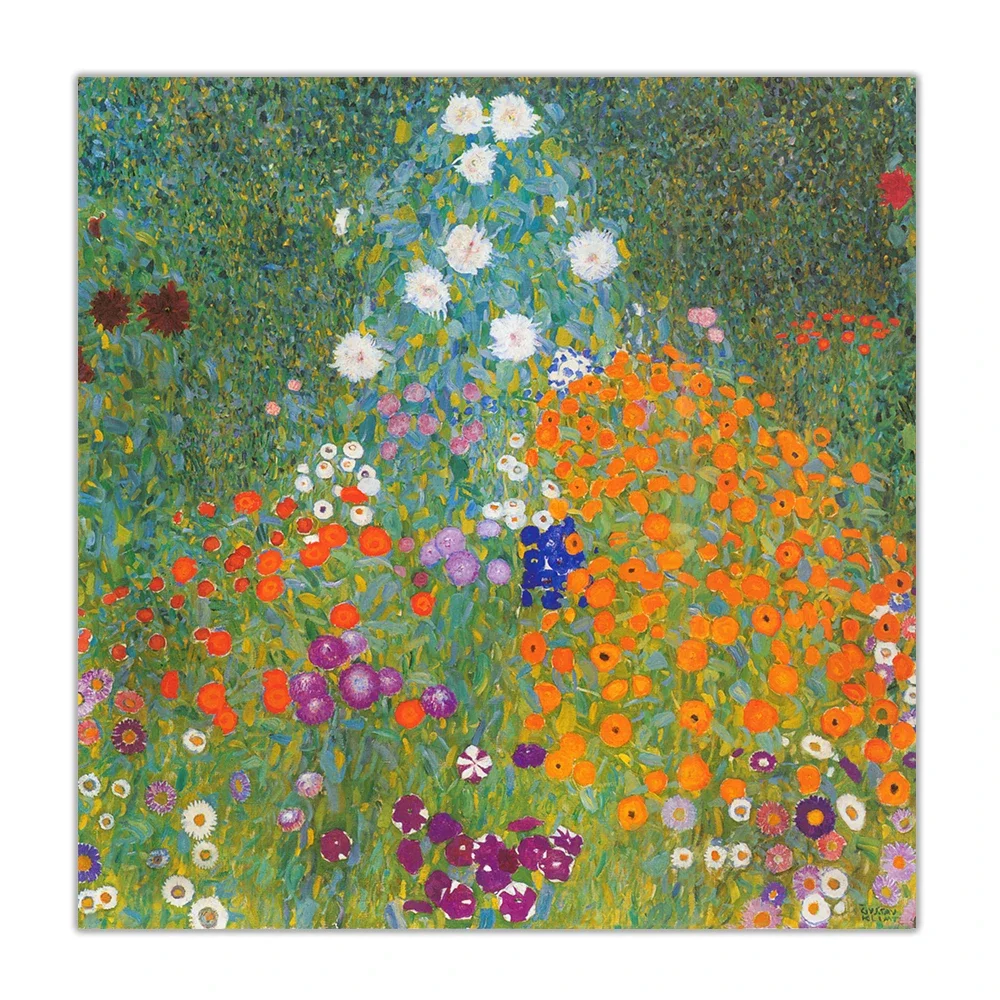 Густава Климта &quotЦветочный сад&quot Эстетическая картина на холсте Классическая с