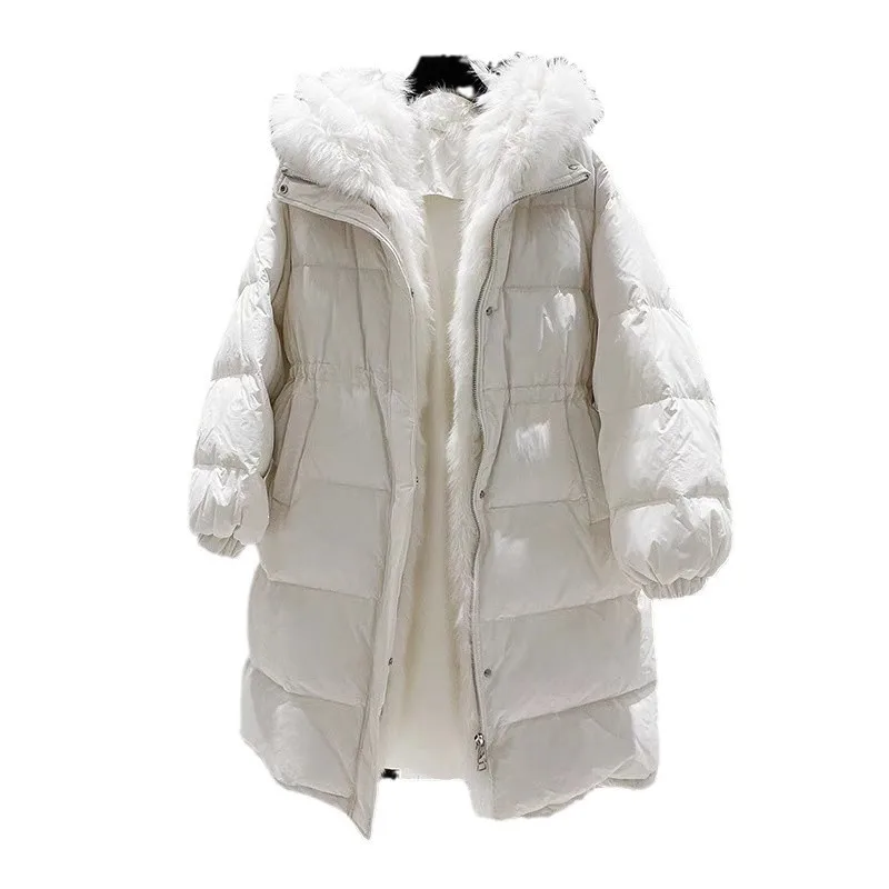 Меховой воротник с капюшоном средняя и длинная талия утолщенная теплая