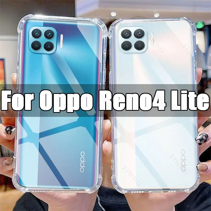 Прозрачный чехол для Oppo Reno4 Lite, прозрачный чехол из ТПУ для Oppo Reno 4 4 4 Lite 6,43 дюйма CPH2125, противоударные чехлы с защитой от царапин