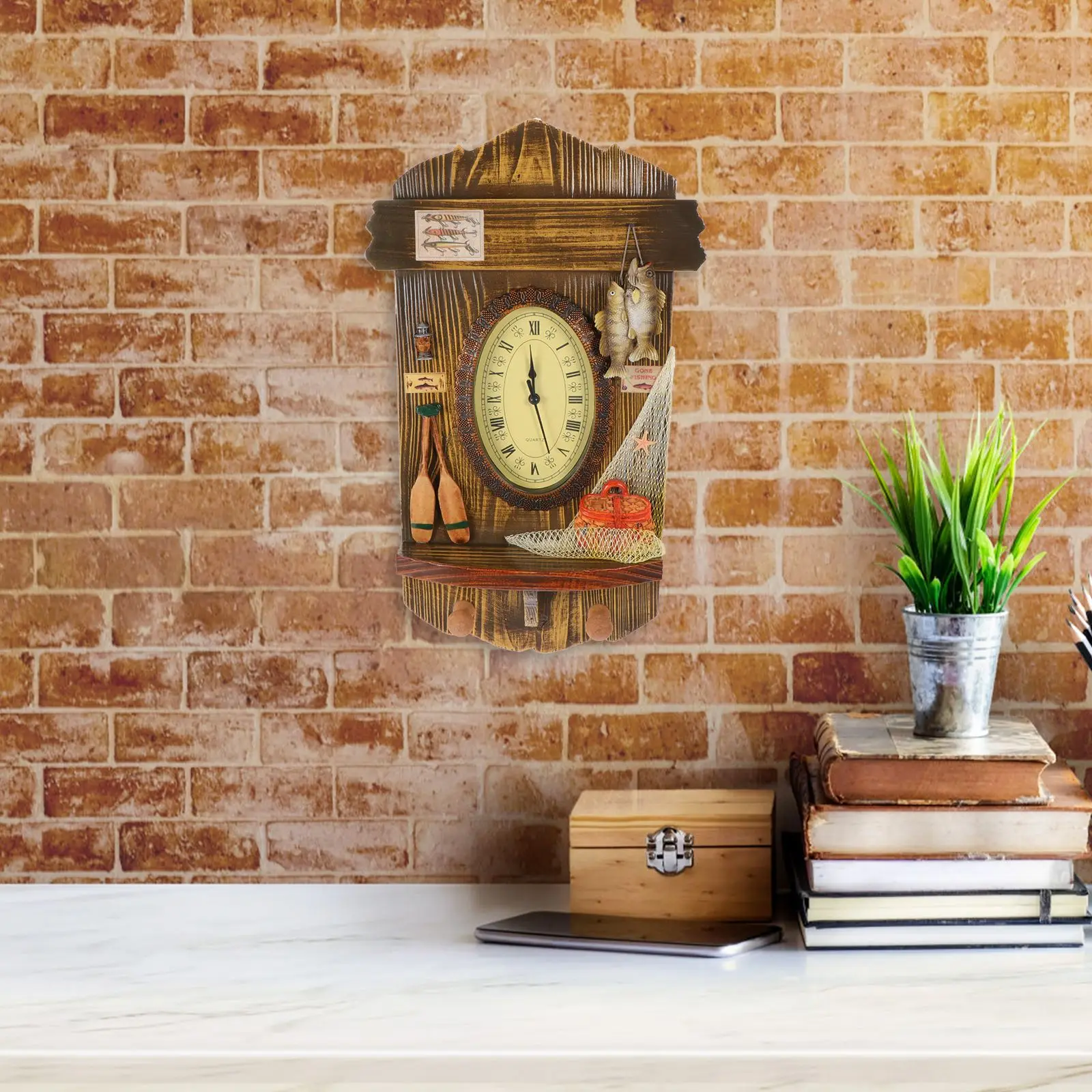 Часы настенные в стиле ретро винтажные тихие украшения средиземноморском