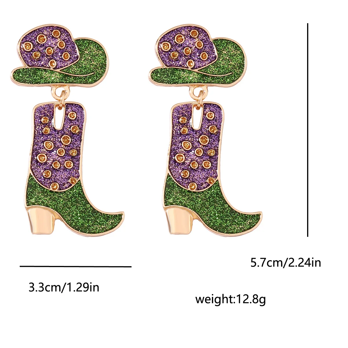 Темпераментные Роскошные красочные серьги в форме обуви для женщин ювелирные