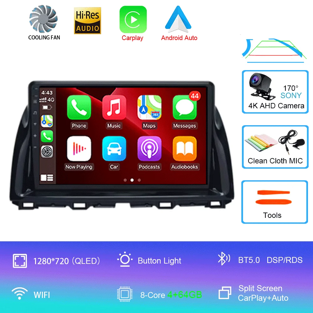 

Автомагнитола Android 16 для Mazda CX5 CX-5 CX 5 2012-2015, мультимедийный видеоплеер с навигацией