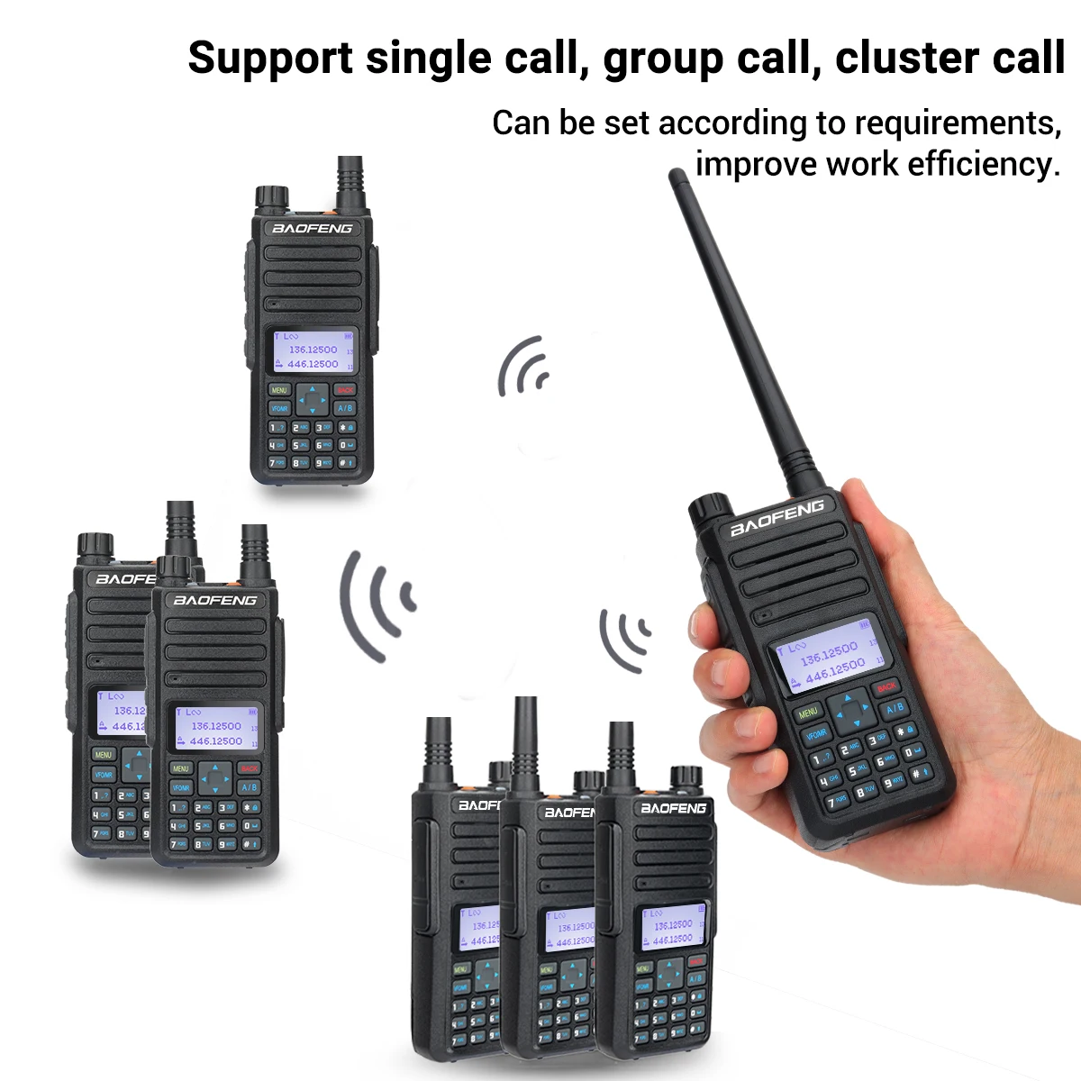 2pcs Baofeng DMR DR-1801 Walkie Talkie Digital/Analog UHF VHF Dual Time Slot Tier 1&amp2 Upgrade of DM1801 DM1701 Portable Radio