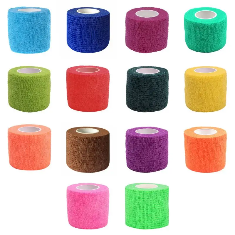 

Disposable Self-Adhesive Elastic Multicolor Bandage Wrap Protective Tape