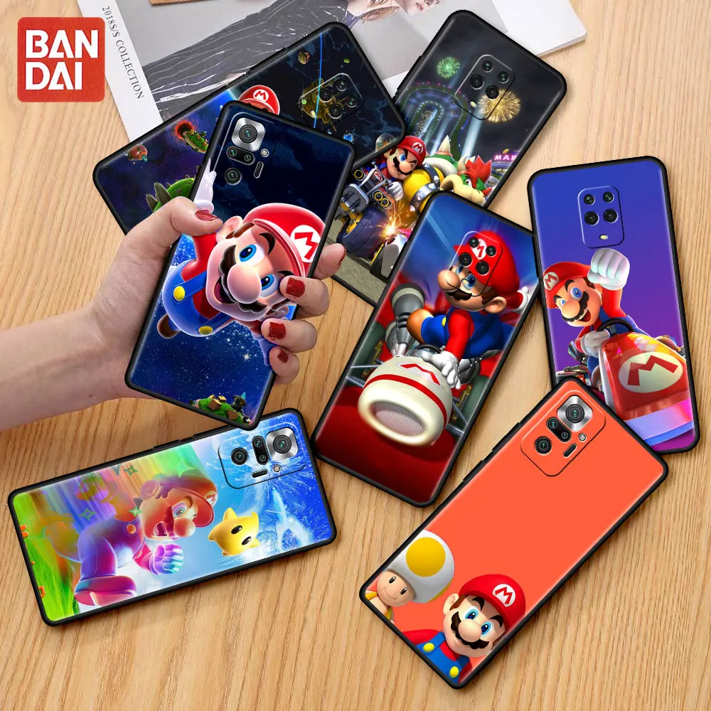 

Shockproof Case for Xiaomi Redmi Note 9S 9 8 10 Pro 9C 9A K40 9A 7 8T 7A 6A 8A Capa Soft Phone Back Cover SUPER MARIO BROS Cute