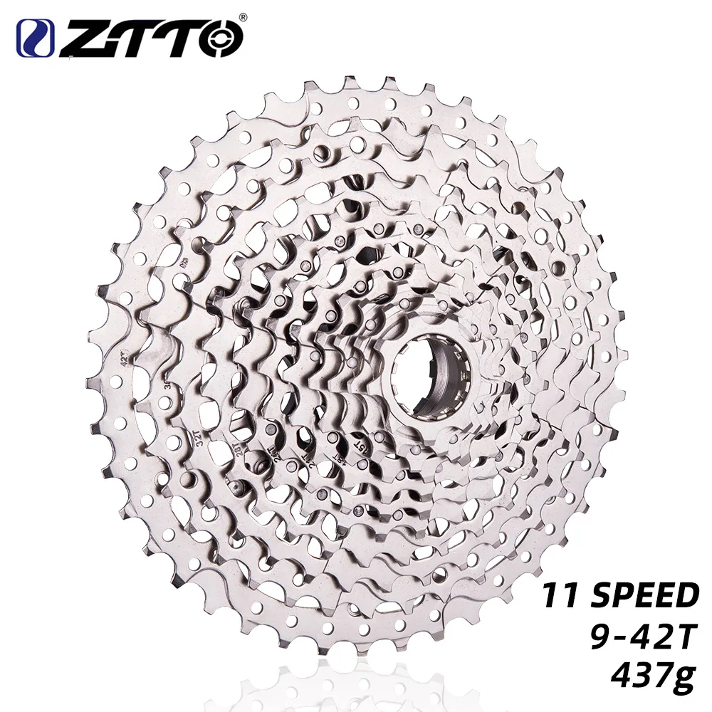 

ZTTO MTB 11 Speed 9 To 42T Cassette XD Sprocket Lightweight Silver 9-42 Steel Cassette 11s Compatible 11speed GX M7000 M6000 K7