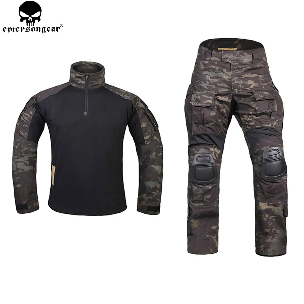 

Охотничья одежда EMERSONGEAR, боевые штаны с наколенниками, брюки emerson, черные тактические камуфляжные штаны Мультикам Shitr, униформа G3