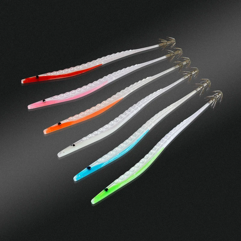 

iLure Luminous Shrimp Fishing Lure 14cm 18cm Umbrella Hook Squid Bait Fluorescence Octopus Lure Accessories 10Pcs from Korea