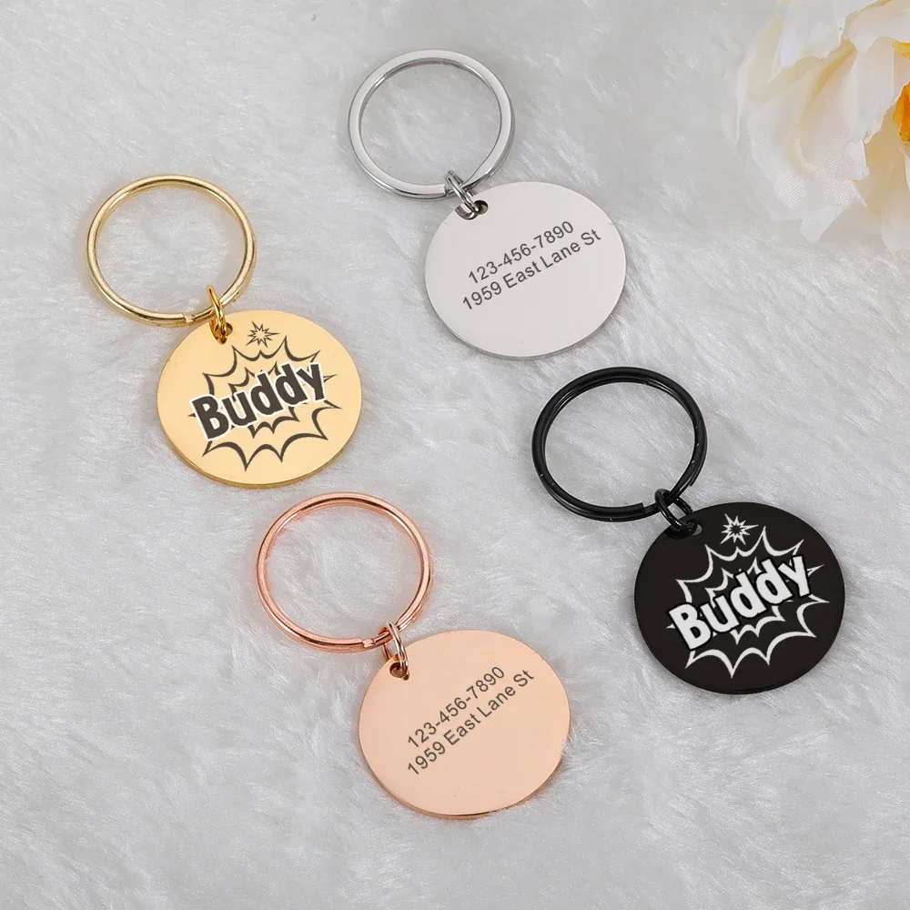 Персонализированные идентификационные бирки для собак кошек домашних питомцев