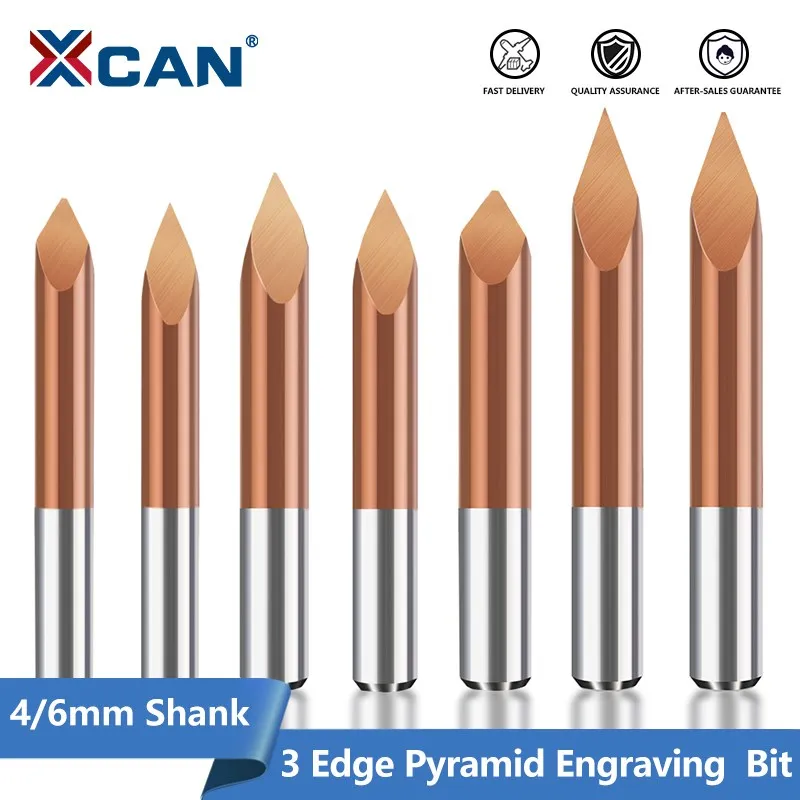 

3d-фреза XCAN, твердосплавная фреза с тремя кромками, хвостовик 4 мм, 6 мм, для деревообработки