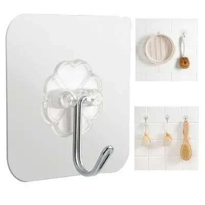 

5/10/20 Pcs Hooks Transparent Strong Adhesive Door Wall Hangers Hooks Suction Heavy Load Rack Cup Sucker for Kitchen Bathroom