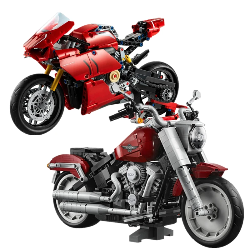 

FIT 42107 10269 Technical Fat CAR Motorcycle Vehicle Car Panigale V4 R Boys Toys Ducatiied Building Blocks Bricks DIY Kid Gift
