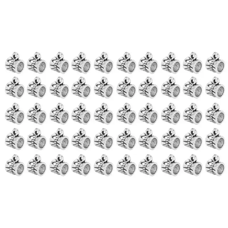 

Бусины для бороды, античное серебро, уникальный узор, бусины из сплава для волос, многофункциональные бусины для ожерелья, браслета «сделай ...