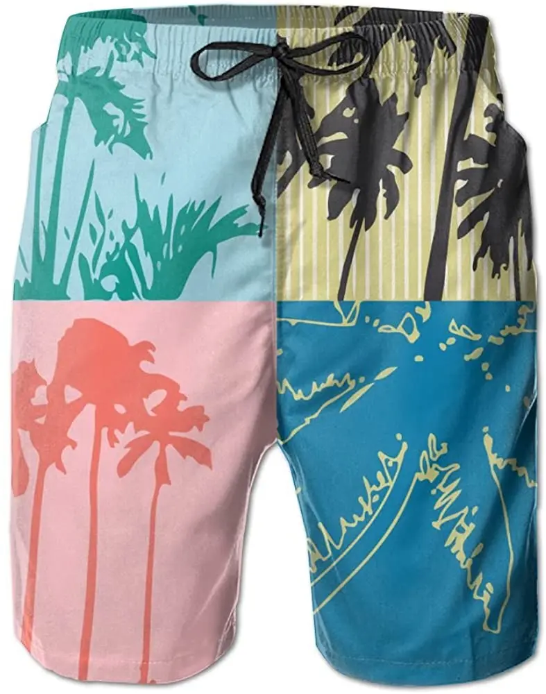 

Board Shorts Coconut Tree Men's Quick Dry Swim Trunks Beach Shorts