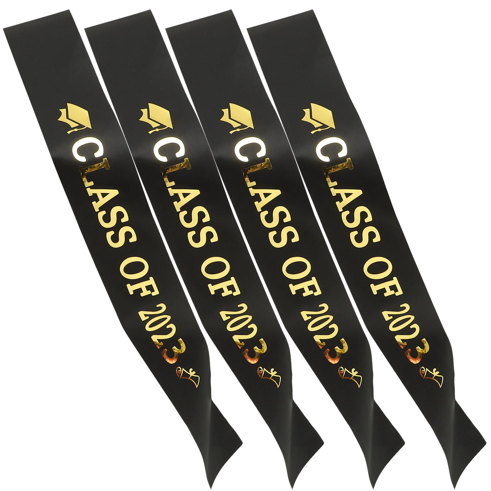 

4 Pcs Dress Accessories 2023 Graduation Straps Etiquette Belt Shoulder Sash Satin Fabric Men Women