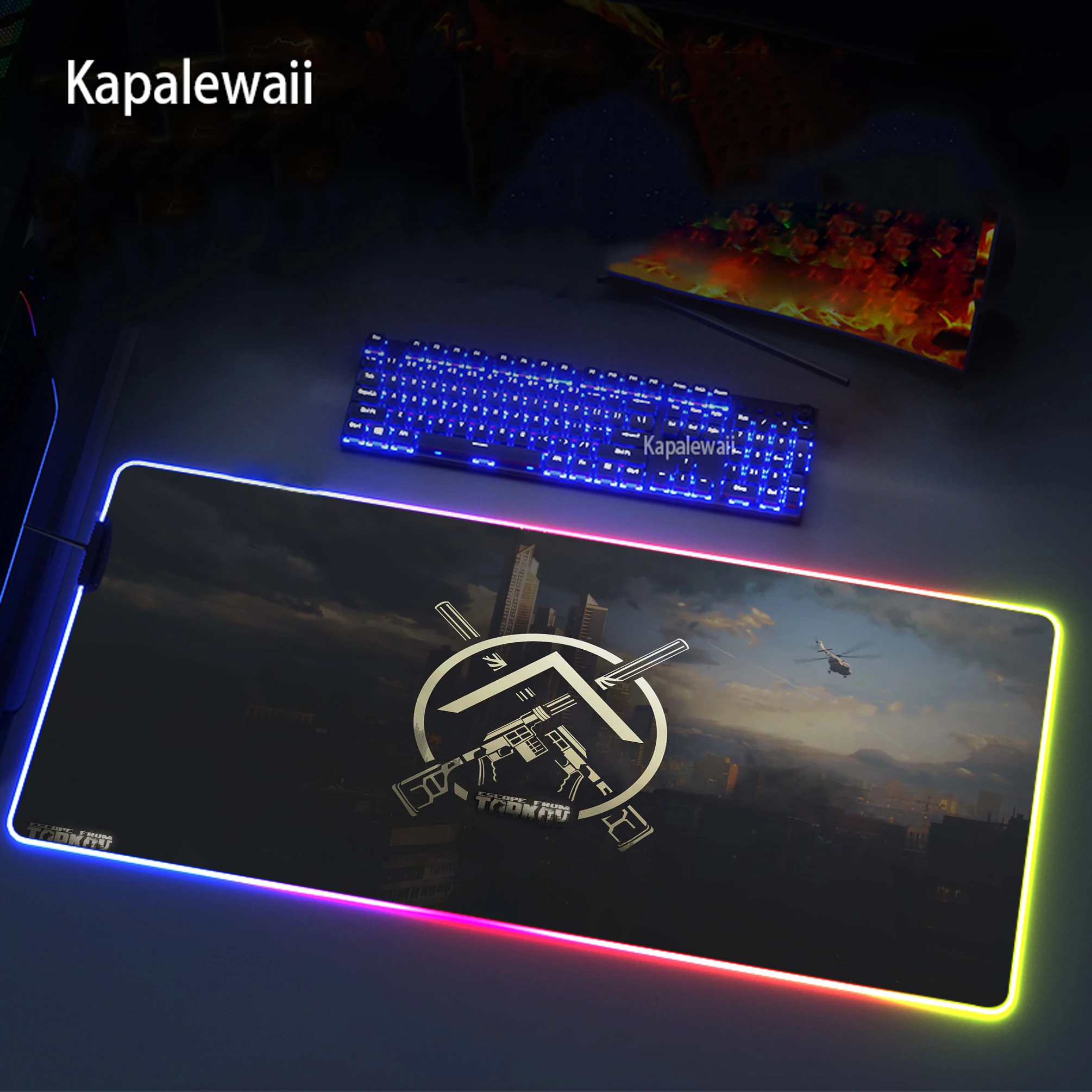 

Компьютерный коврик для мыши Escape из tarkoв, большой коврик для мыши RGB, коврик для мыши, Настольный коврик для клавиатуры ноутбука, коврик для и...