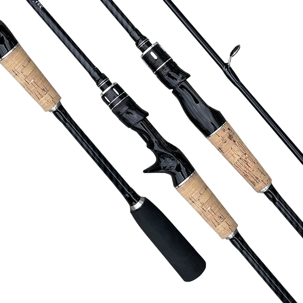 

Carbon Fishing Rod 1.8M 1.65M ML Fast Spinning Casting 2 Sections Lure Trout Bass Rod 8-25g