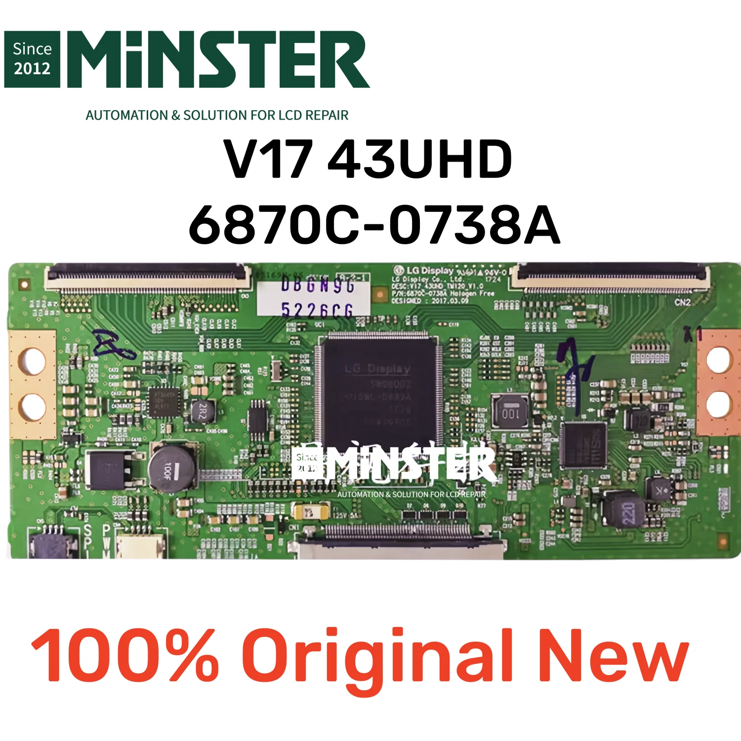 Оригинальная новая материнская плата 6870C-0738A V17 43UHD Tcon T-con 58 дюймов для