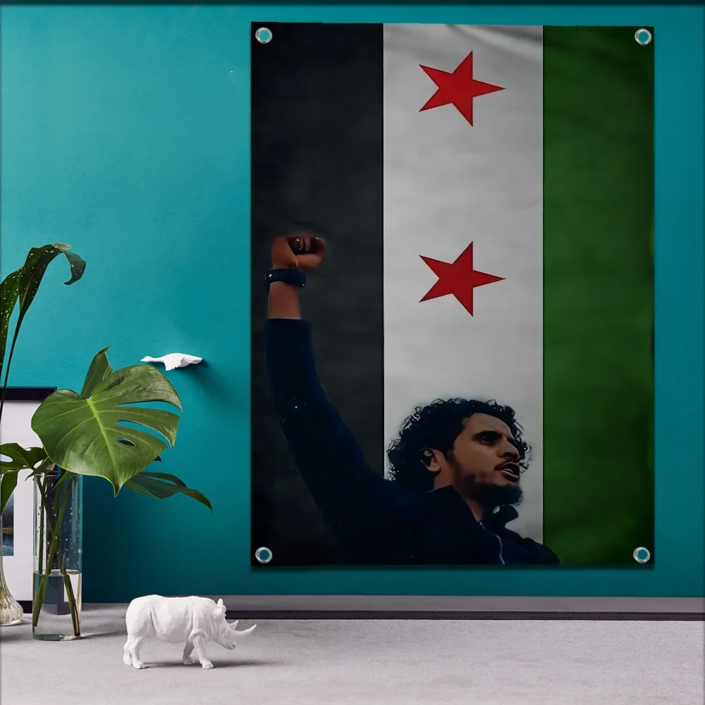 Фото Флаг S-Syrian Revolution, уличные садовые флаги для семейной группы, фото, гостиная, домашний общежитие, настенный художественный декор, баннер №5