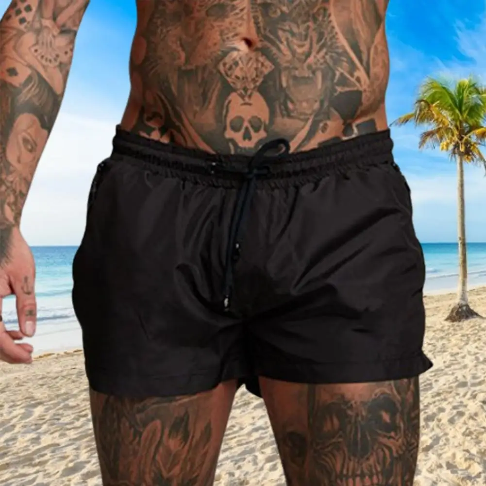 

Swimsuit with Zip Pockets Men Shorts Mens Swimsuit Sexy Swimwear
