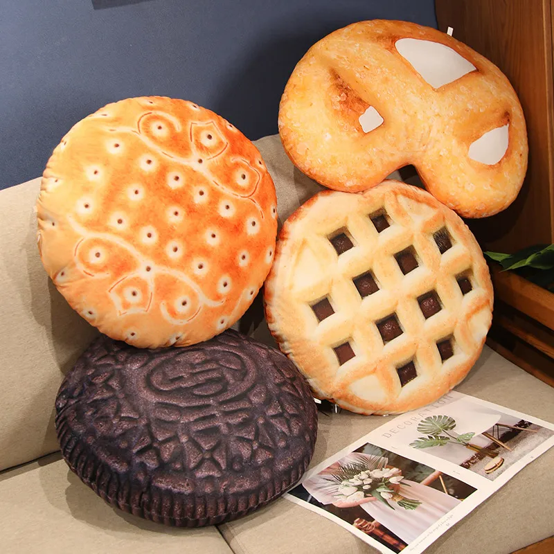 

45CM Simulation Dessert Biscuits Plush Toys Super Soft Stuffed Food Doll Home Sofa Floor Cushion Nice Gifts For Children Girl